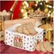 Bread Box with Christmas Decorations, Bread Box with a Bamboo Lid, Kitchen Storage Container Metal Bread Container for Christmas Decorations